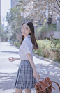 气质清新脱俗的漂亮学生妹笑靥如花唯美养眼艺术照--清纯美女-美女图片-图片之家