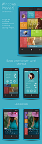 Windows Phone 9 concept on Behance