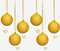 金色圣诞吊球 元素 免抠png 设计图片 免费下载 页面网页 平面电商 创意素材