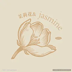 手绘茉莉花图案设计
