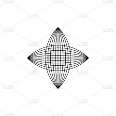 抽象logo -几何形状未来主义插画液体几何技术技术通量扭曲经纱幻想