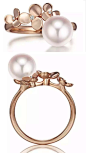 Gloden dew Jewellery, Sweet Bloom Pearl Ring (8mm).