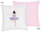 Ballerina Decorative Accent Throw Pillow by Sweet Jojo Designs traditional kids bedding