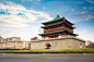 西安,钟楼,远古的,建筑结构,亚洲,白昼,建筑外部,图像,著名景点,无人