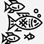鱼类钓鱼17直线型图标 页面网页 平面电商 创意素材
