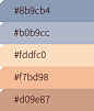 #绘画参考# Adobe的adobe color themes工具能提供一些和谐的配色方案，帮助各种对配色苦手的客官。小编就给大家整理了人气很高的六套配色和16进制色码 ​​​​