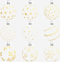 圣诞节镂空黄色圆球-觅元素51yuansu.com png设计元素