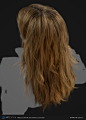 Behind-the-ear tuck hairstyle - hair for games