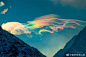 俄罗斯摄影师Svetlana Kazina在阿尔泰山脉拍摄到的一组彩虹云照片，真的好美！！！ ​​​