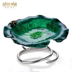 皇家梵诗泰国饰品摆件锡器珐琅彩荷叶多功能盘动物名片座商务礼品-tmall.com天猫@北坤人素材