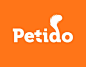 This may contain: the logo for petidoo, an italian restaurant that serves dogs and their owners