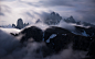 General 1230x768 nature landscape mist mountains Alps clouds Italy snowy peak summit