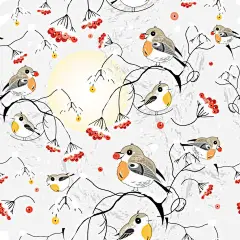 卡通手绘冬日觅食小鸟插画素高清素材 冬日 卡通 手绘 插画矢量 觅食小鸟 免抠png 设计图片 免费下载