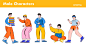 2nd flat character illustration design