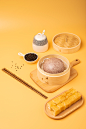 软糯馒头早餐美食摄影图片-众图网