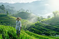 旅游胜地人物肖像摄影图