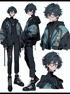 薯茶采集到服设男