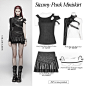 Lovely Steamy Ruffled Punk Miniskirt : Shop the goth punk,Gothic lolita,Rave clothing and gothic fashion at our punk clothing store.The goth stores offer cheap gothic clothing with highest quality material.