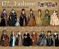 17-18世纪欧洲女士服饰变化，由复到简 ​​​​