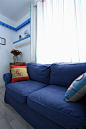 地中海风格50㎡以下一室一厅客厅沙发靠枕花瓶装修效果图