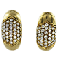 Classic BULGARI 1980's Diamond & Gold Earrings