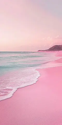 Pink | 4K高清壁纸 | 夕阳下的粉色沙滩 - 小红书