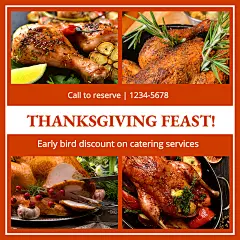 Simple Thanksgiving Feast Discount Instagram Post