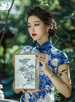 AI人像旗袍古风美女