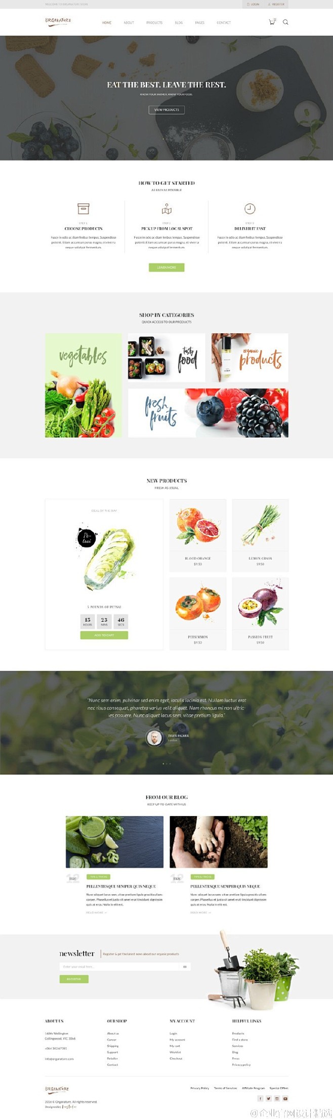 一组水果蔬菜生鲜电商官网设计参考 #网页...