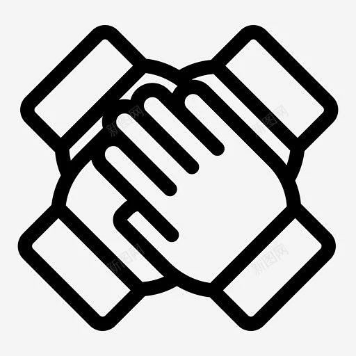 团队合作手臂商务图标 设计图片 免费下载 页面网页 平面电商 创意素材图片_商业合作素材图片素材-花瓣网