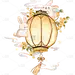 中秋节通用国潮风月亮灯笼桂花组合套系贴纸元素素材