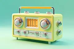 复古收音机录音机家电机器怀旧模型