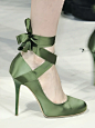 Alberta Ferretti 2014 SS绸缎绿优雅 - 小红书