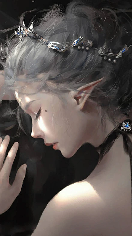 一组鬼刀插画壁纸 cr@wlop -花瓣网