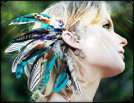 Tribal Feather Ear C...