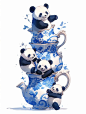 陶瓷熊猫｜青花瓷 - 小红书