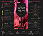 Wine menu design with alcohol ink texture. Marble 