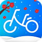 (2017鸡年 新年新春)小蓝单车app—出行 | logo | 图标@蒜头少女