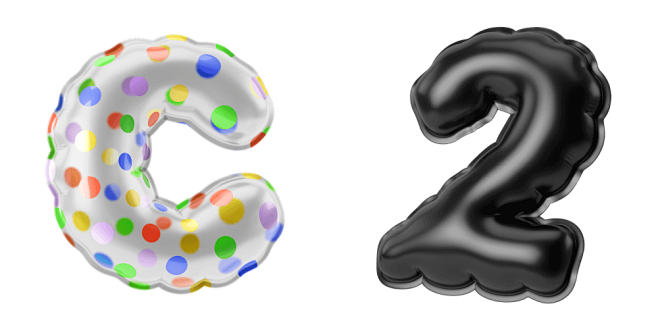 充气 3d 字母 C