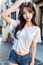 海岛小镇 短袖比基尼穿搭展示《Ai写真第六期》 : 这是一个使用人工智能制作的人物模型。 如果你有其他想看场景或者服装请发表评论，我会参考它并制作它。 如果喜欢请关注我 ᵔ◡ᵔ 关注我，每天给你带来最新最火的Ai创作 如果你有其他想看场景或者服装请发表评论 