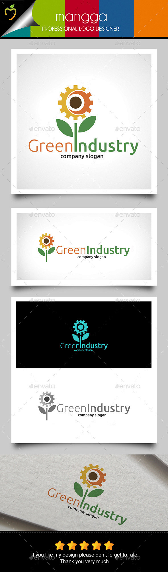 绿色产业的标志——自然标志模板Green...