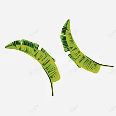 绿色叶子植物矢量图 页面网页 平面电商 创意素材