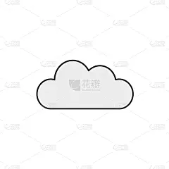 云,白色,高雅,符号,图标,扁平化设计,商务,记忆,沟通,思考