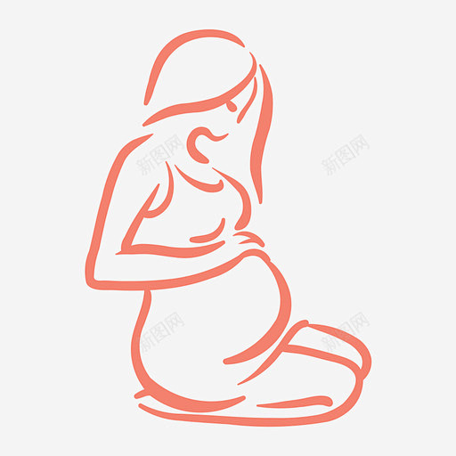 孕妇宝贝幸福图标 页面网页 平面电商 创...