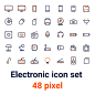 Electronic icon set
