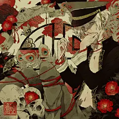 插画师壺也的一组黑暗浮世绘作品，画风简直太棒！ ​