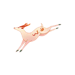 【米图网-52mitu.com】敦煌 国潮 飞天 九色仙鹿 丝带 古风 插画九色仙鹿