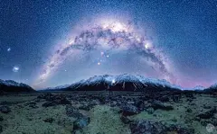 国外天文摄影师花了整个冬天在新西兰拍摄的夜景，每一张都是妥妥的壁纸啊，美哭了 ​​​​