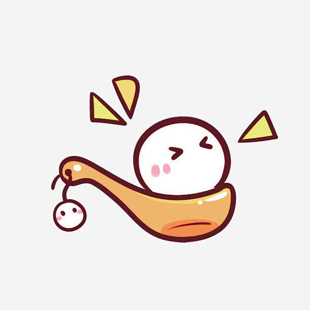 元宵汤圆卡通手绘