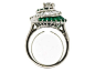 CARTIER Emerald and Diamond Spiral Ring image 2@北坤人素材